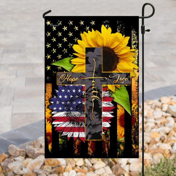American Faith Hope Love Flag: Patriotic Decor - Image 8
