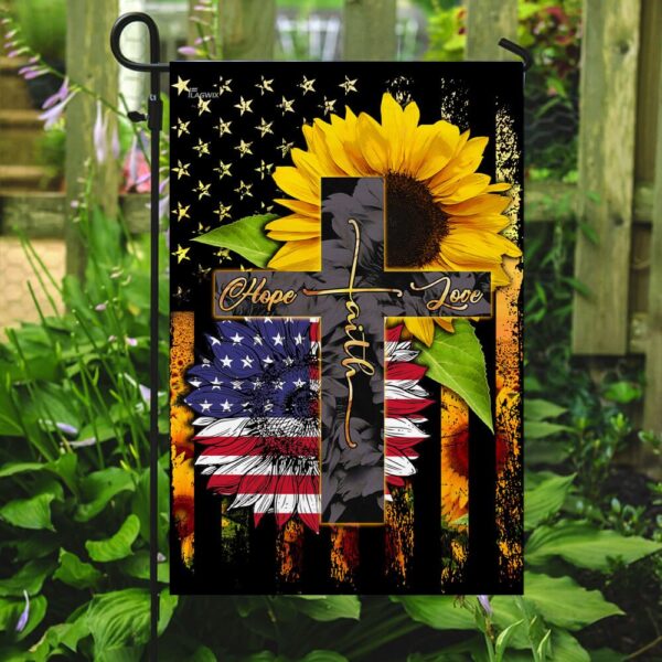 American Faith Hope Love Flag: Patriotic Decor - Image 7