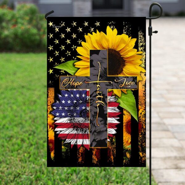 American Faith Hope Love Flag: Patriotic Decor - Image 6