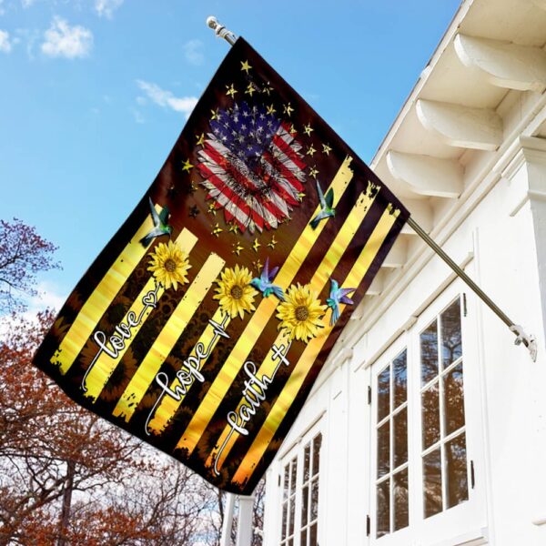 American Faith Hope Love Flag: Patriotic Decor PLP03F - Image 2