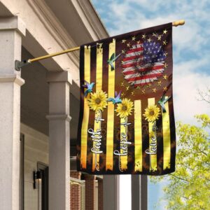 American Faith Hope Love Flag: Patriotic Decor PLP03F