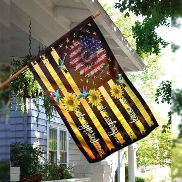 American Faith Hope Love Flag: Patriotic Decor PLP03F - Image 3