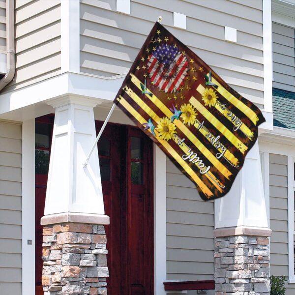 American Faith Hope Love Flag: Patriotic Decor PLP03F - Image 4