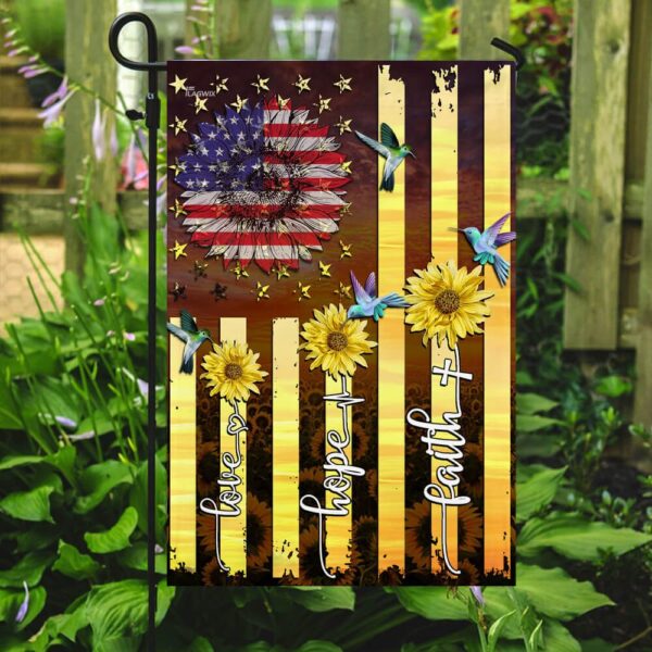 American Faith Hope Love Flag: Patriotic Decor PLP03F - Image 7