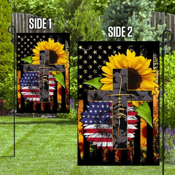 American Faith Sunflower Flag: Patriotic Decor & Garden Flags - Image 10