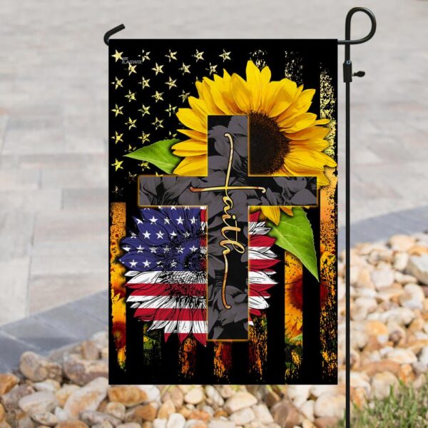 American Faith Sunflower Flag: Patriotic Decor & Garden Flags - Image 8