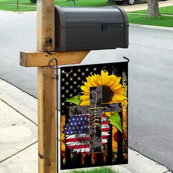 American Faith Sunflower Flag: Patriotic Decor & Garden Flags - Image 9