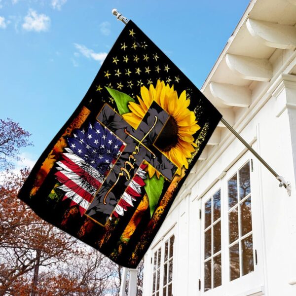 American Faith Sunflower Flag: Patriotic Decor & Garden Flags - Image 2