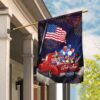 American Red Truck 4th of July Flag - Patriotic Truck Decor TLP12F