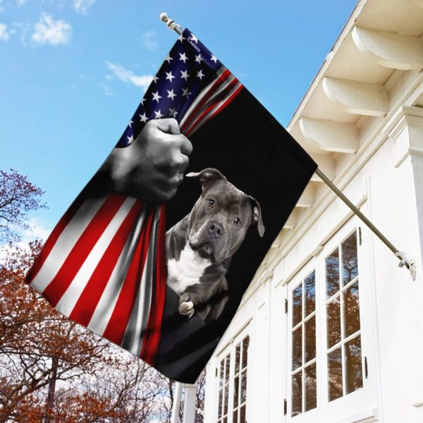 American Staffordshire Terrier American Flag Apparel - Image 2