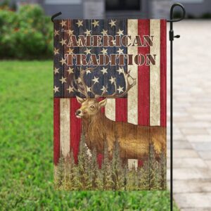 American Tradition Deer Flag: PN184F - Patriotic Outdoor Decor