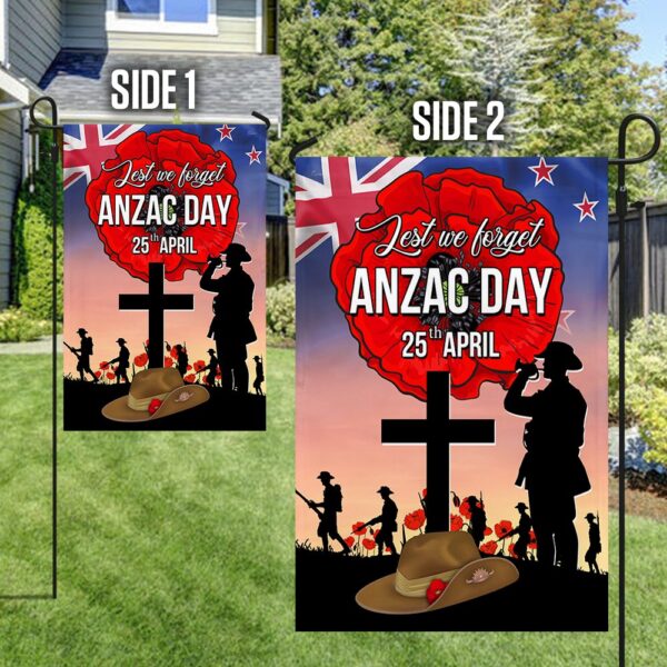 ANZAC Day Flag NZ: Lest We Forget (25th April) - TQN1033F - Image 4