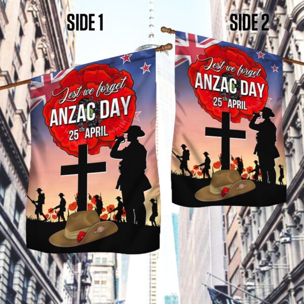 ANZAC Day Flag NZ: Lest We Forget (25th April) - TQN1033F - Image 2