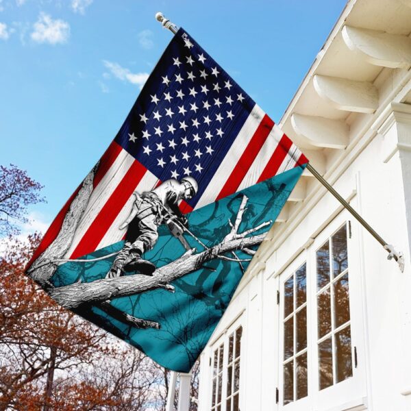 Arborist American Flag: Patriotic Tree Care Gear - Image 3
