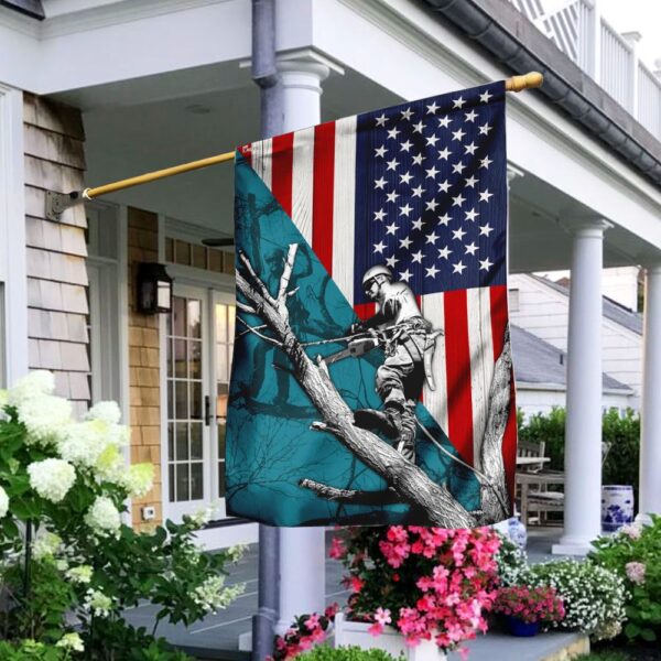 Arborist American Flag: Patriotic Tree Care Gear - Image 2