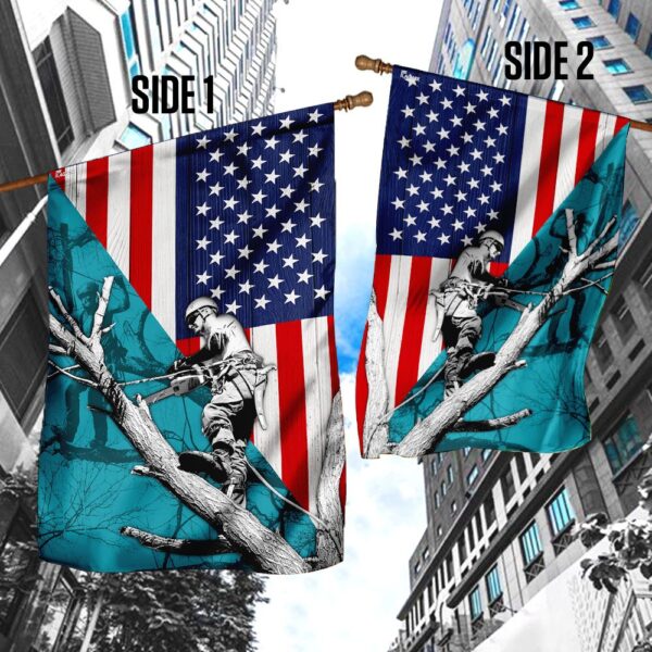 Arborist American Flag: Patriotic Tree Care Gear - Image 4