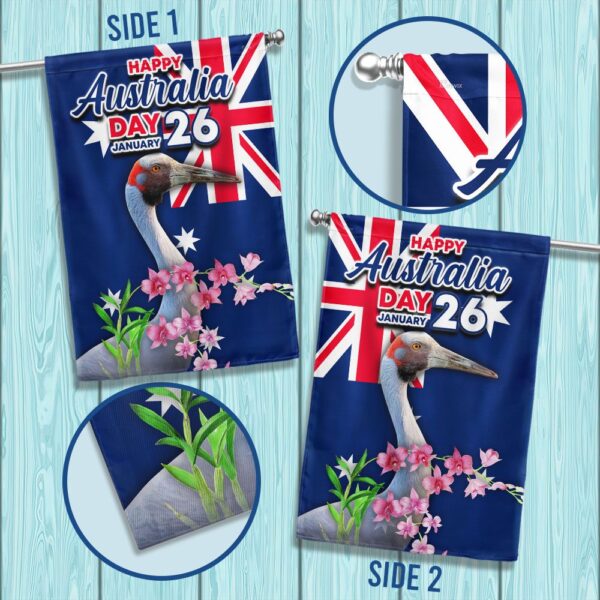 Happy Australia Day Brolga Flag - Celebrate January 26th - Image 2