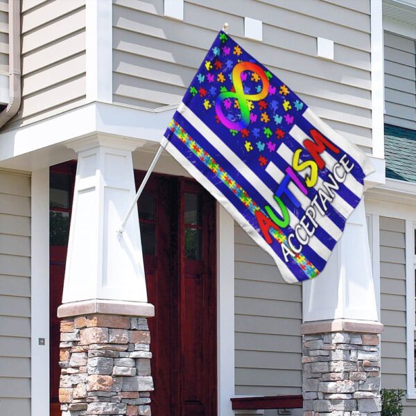 Autism Acceptance Flag T-Shirt: Show Your Support (TLP03F) - Image 4