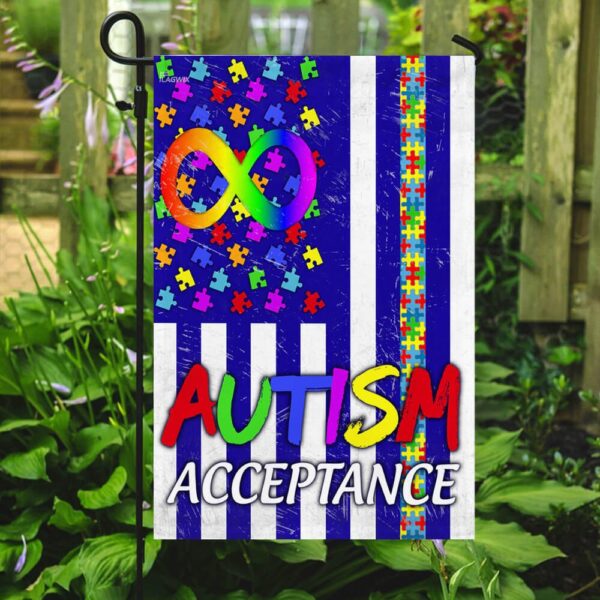 Autism Acceptance Flag T-Shirt: Show Your Support (TLP03F) - Image 7