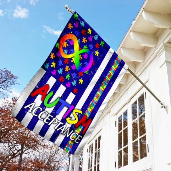 Autism Acceptance Flag T-Shirt: Show Your Support (TLP03F) - Image 2
