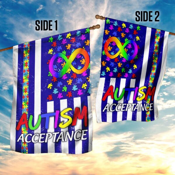 Autism Acceptance Flag T-Shirt: Show Your Support (TLP03F) - Image 5