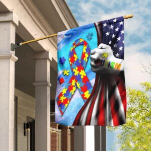 Autism Awareness American Flag T-Shirt: THH2322F