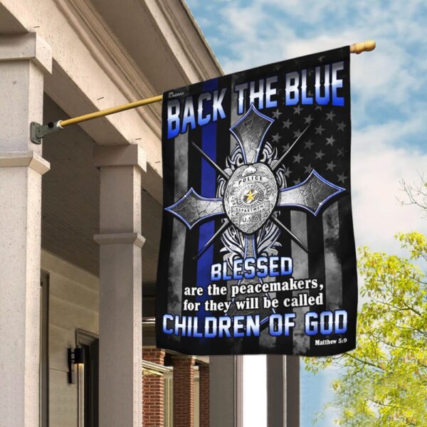 Back the Blue Police Officer US Flag T-Shirt - THB2211F