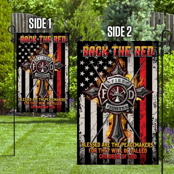 Back the Red Firefighter Flag: QNK377F Support Our Heroes - Image 10