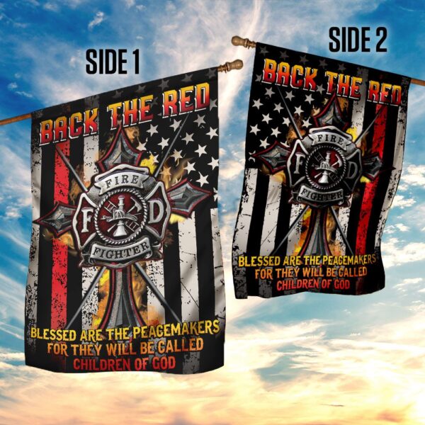 Back the Red Firefighter Flag: QNK377F Support Our Heroes - Image 5