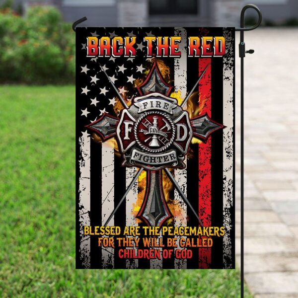 Back the Red Firefighter Flag: QNK377F Support Our Heroes - Image 6