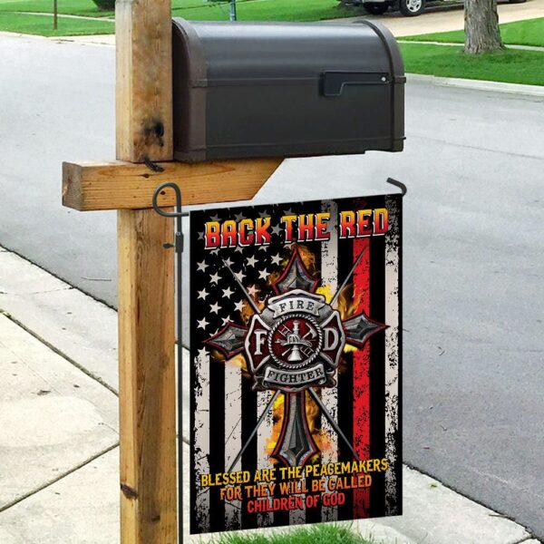 Back the Red Firefighter Flag: QNK377F Support Our Heroes - Image 9