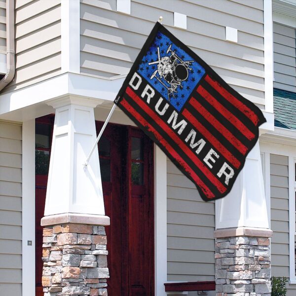 Badass Drummer Flag: QNN134F - Rock & Roll Drumming Banner - Image 4