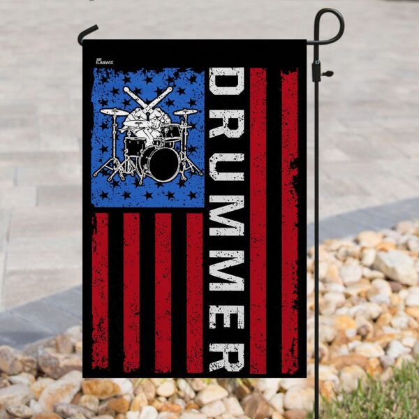 Badass Drummer Flag: QNN134F - Rock & Roll Drumming Banner - Image 8