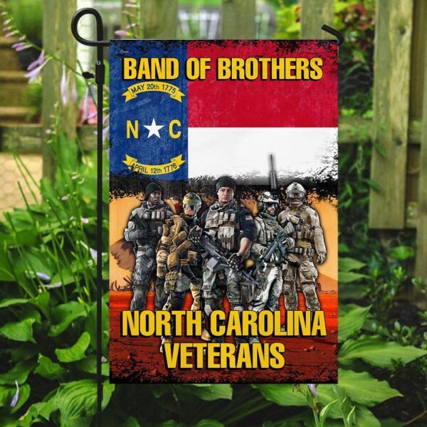 Band of Brothers NC Veterans Garden Flag: Honor Their Service - Image 2