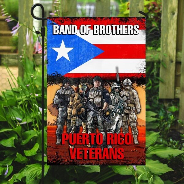 Puerto Rico Band of Brothers Veteran Garden Flag - Image 2
