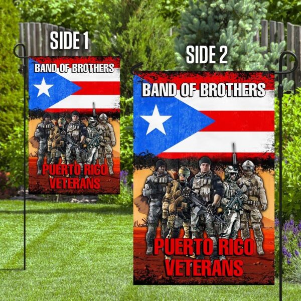 Puerto Rico Band of Brothers Veteran Garden Flag - Image 3