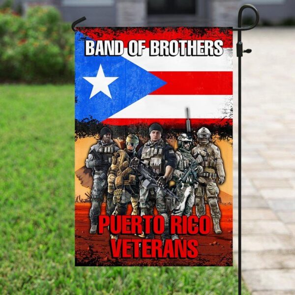 Puerto Rico Band of Brothers Veteran Garden Flag