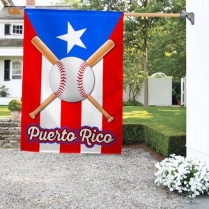 Puerto Rico Baseball Flag T-Shirt | TQN1034F