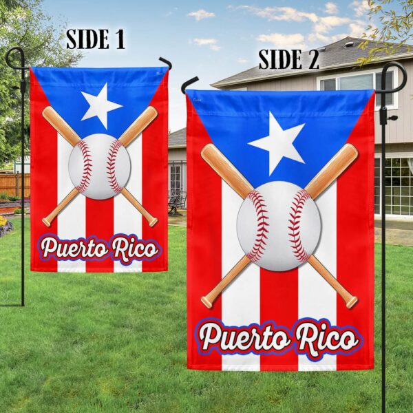 Puerto Rico Baseball Flag T-Shirt | TQN1034F - Image 5