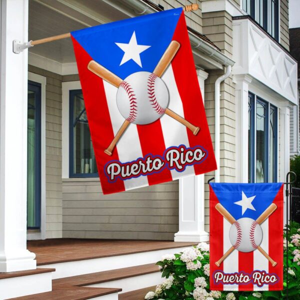 Puerto Rico Baseball Flag T-Shirt | TQN1034F - Image 4