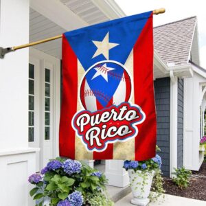 Puerto Rico Baseball Flag T-Shirt | TQN1034F
