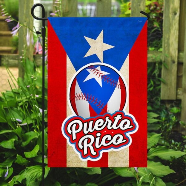 Puerto Rico Baseball Flag T-Shirt | TQN1034F - Image 2