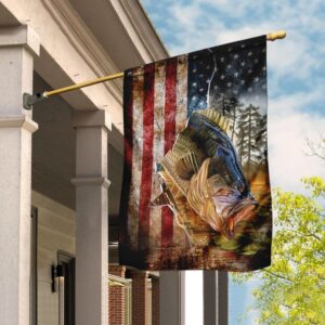 Bass Fishing America Flag THN2027F2