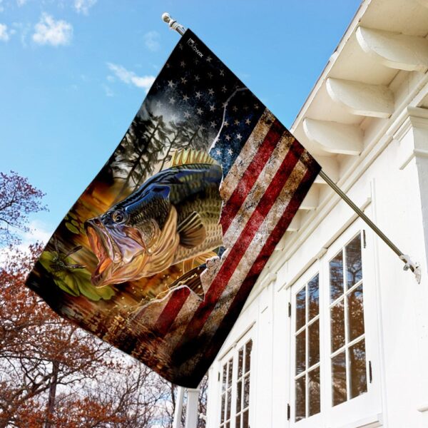 Bass Fishing America Flag THN2027F2 - Image 2