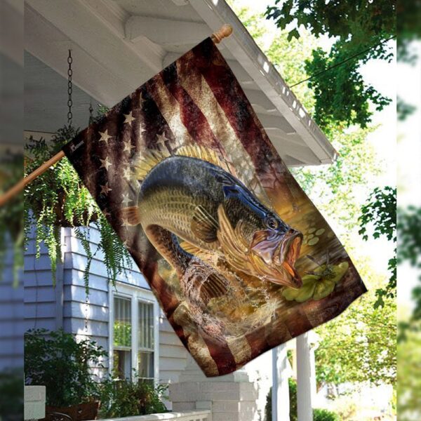 Bass Fishing America Flag THN2237F - Image 3