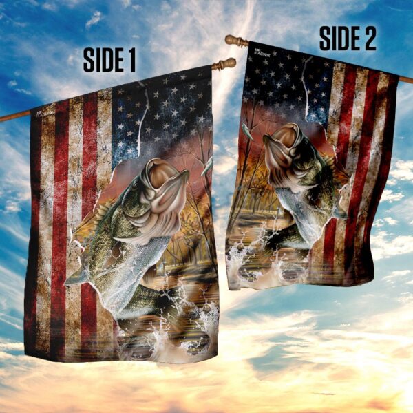 Bass Fishing American US Flag THN2090F - Image 5