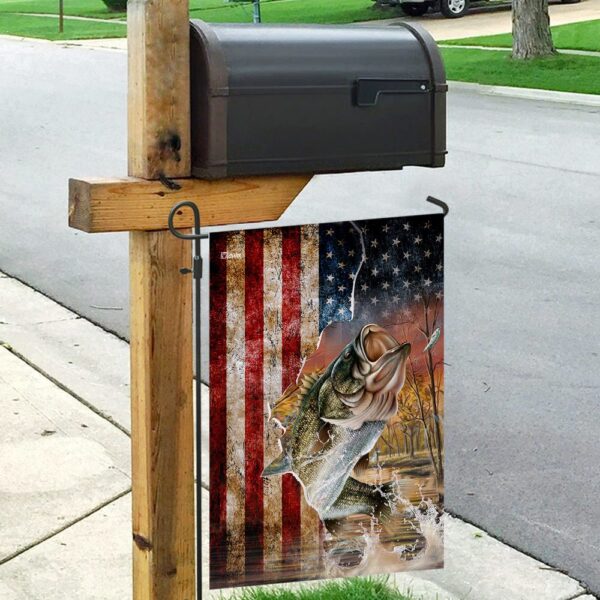 Bass Fishing American US Flag THN2090F - Image 9
