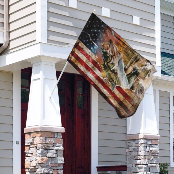 Bass Fishing American US Flag THN2090F - Image 4