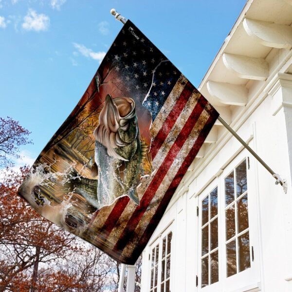 Bass Fishing American US Flag THN2090F - Image 2