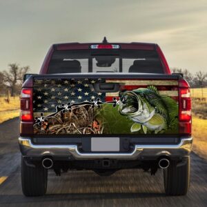 Bass Fishing Truck Tailgate Decal Sticker Wrap TRN386TD